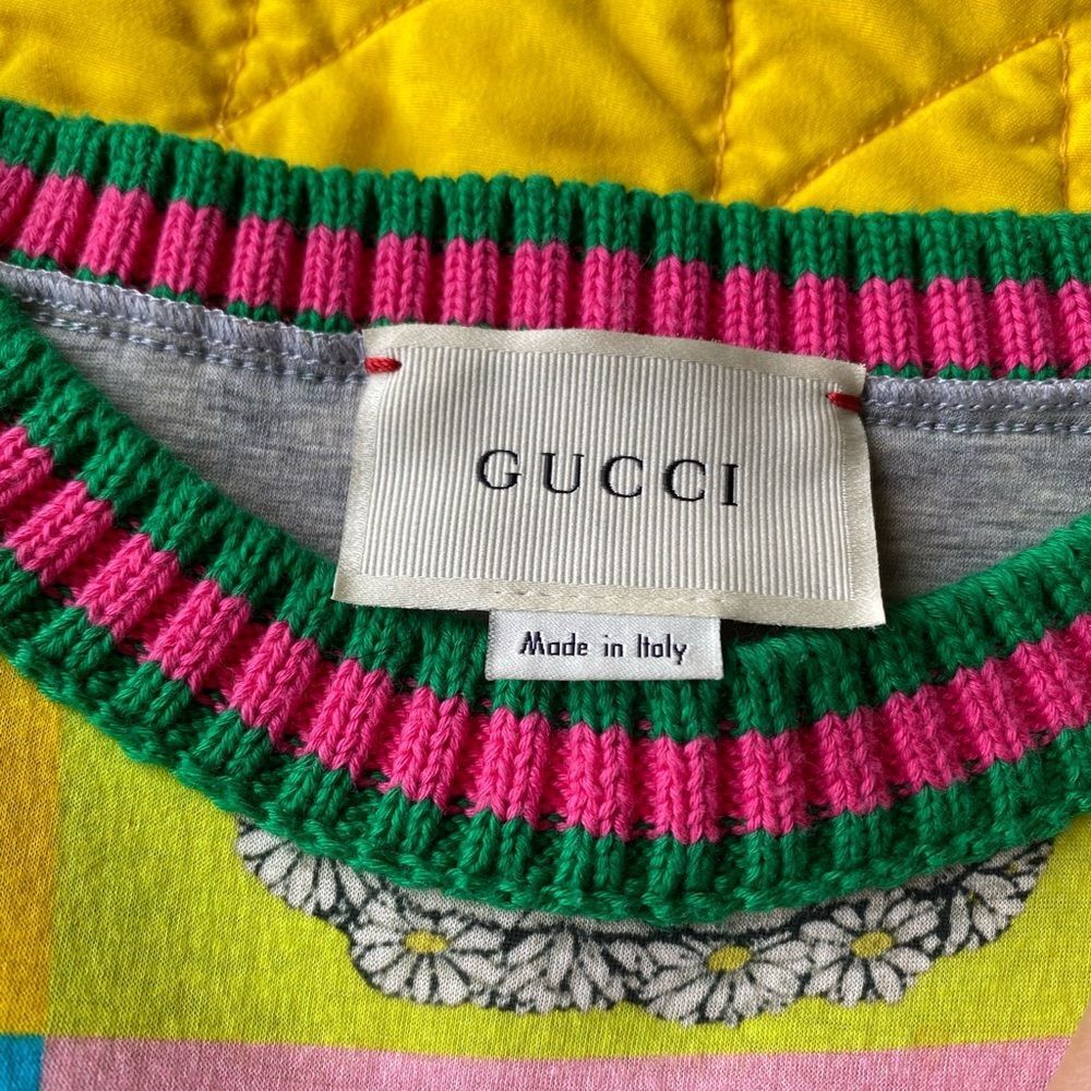 Gucci Kids Colorful Cat Print Sweater Size 6 - Picture 4 of 4